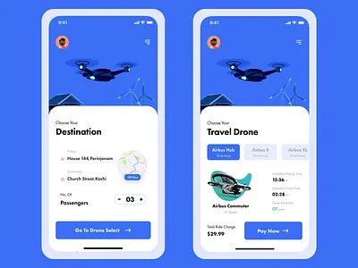 Drone Ride App drone drone app ios iosapp ui ui design uiux ux uxdesign