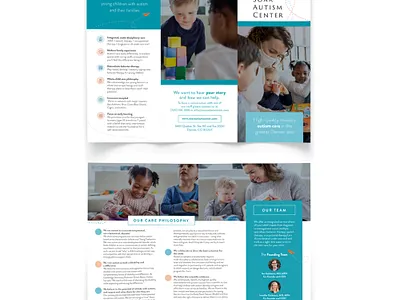 Soar Autism Trifold brochure design brochure trifold brochure