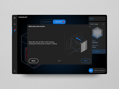 Fuse 1 UI 3d printer 3d printing branding design diagram formlabs icon illustration interface ux