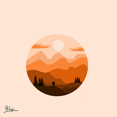 MOUNTAIN SCENERY concept design hiking illustration illustration art illustrator mount