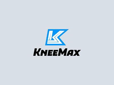 KneeMax blue branding design flat icon k letter logo logotype minimal minimalism minimalist minimalistic vector