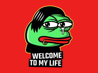 Meme Emo art brazil frog illustration instagram red rock trend young life