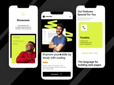 Code Learning Mobile Responsive Design UI UX application behance bestuidesigner branding code codelearningui design designinpiration graphic design learningapp learningui logo mobile ui ui uiux