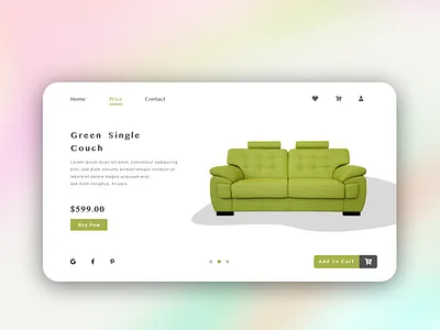 furnisher website landing page design minimal ui web design website