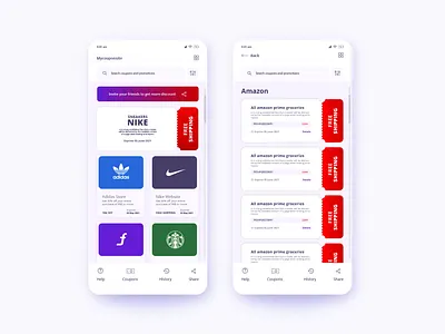 Coupon Website Mobile UI Deisgn coupon coupon website ui uiux user experience user experience design user interface user interface design ux