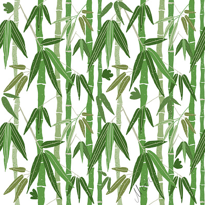 Bamboo green pattern asia asian bamboo design floral forest green illustration jungle pattren plant seamless stems surfacedesign vines