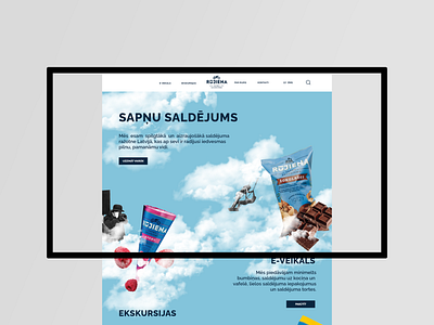 My design for Rūjienas saldējums adobexd clouds collage art colorful icecream latvia uiux website design