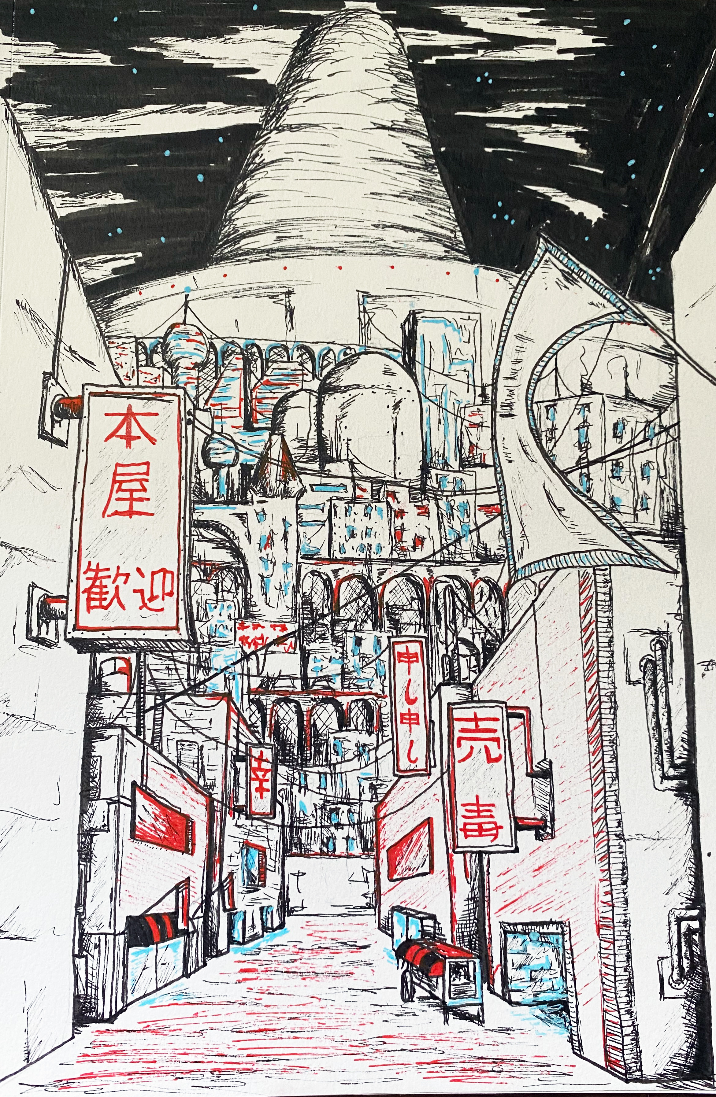 The New City city concept concept art illustration