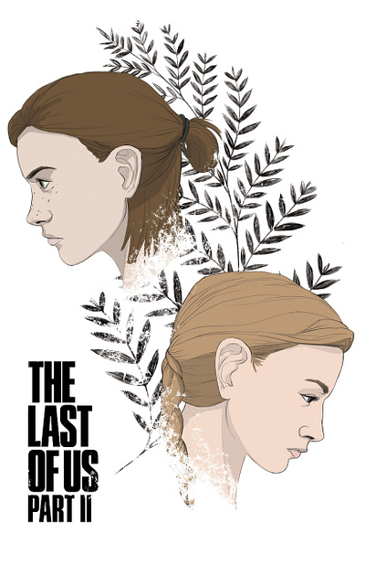 The Last of Us Part 2 Poster (crop) abby adobe drawing gaming illustration line photoshop poster promotional thelastofus thelastofuspart2 videogames