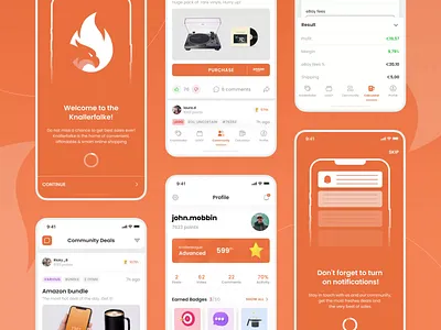 Knallerfalke gamification and social component amazon animation badge branding cards design illustration inspiration leaderboard lego logo marketplace mobile offer onboarding profile splash screen ui ui ux ux