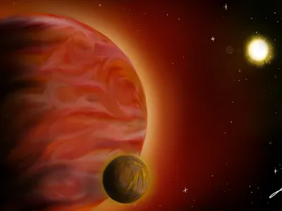 Red Giant concept art digital fantasy illustration space