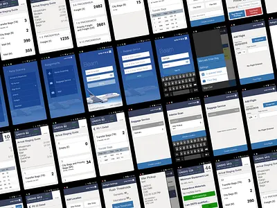 Baggage Handling App andriod mobile product design ui ux