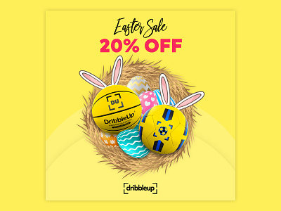 Dribbleup Easter Sale Social Media Ad facebook ad facebook banner graphic design instagram banner instagram post instagram template promotional design social media banner social media design social media templates