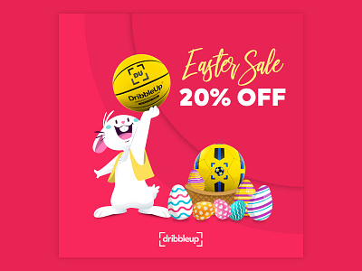 Dribbleup Easter Sale facebook ad facebook banner graphic design instagram banner instagram post instagram template promotional design social media banner social media design social media templates