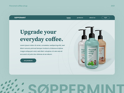 SØPPERMINT - Coffee Website branding branding design coffee coffee shop design graphic design illustration logo photoshop typography ui ux vector web design web ui webdesign