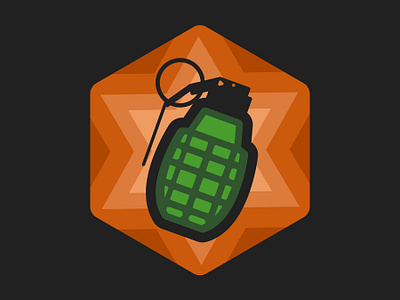 Grenade adobe illustrator army badge design bomb boom draplin explosion flat design grenade grenades inspiration kaboom sticker sticker design vector art violence war wars weapon weapons