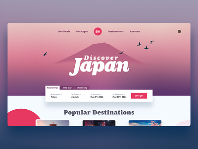 Travel Landing Pages adobe xd destinations japan landing page travel travel page traveling web design website website design