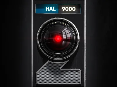 2 is for 2001: A Space Odyssey 36days 36daysoftype 36daysoftype08 3d 3d art c4d cgi cinema4d hal 9000 illustration nft nftart redshift redshift3d render sci fi scifi space space odyssey stanley kubrick