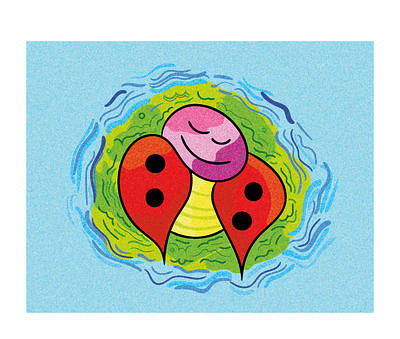 chinita durmiente illustrator ladybug nature