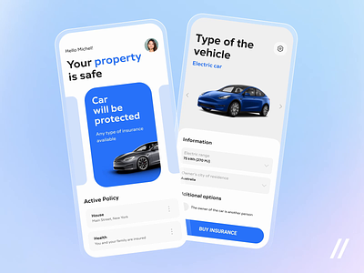 Insurance App android mobile animation app app design app interaction appstore auto car design finance insurance interaction interface ios app mobile motion notification startup ui ux
