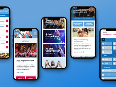 Cheer Website Mobile Responsive Screens