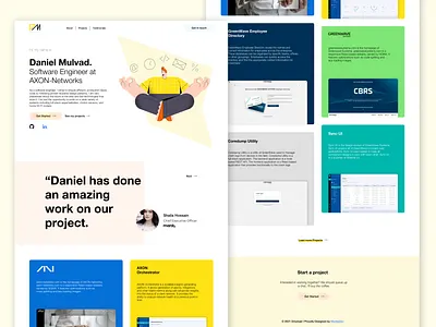 Dmulvad | Portfolio Website Design bold creative design homepage landing page minimal portfolio portfolio page portfolio website software company uidesign ux web deisgn webdesign website