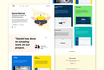 Dmulvad | Portfolio Website Design bold creative design homepage landing page minimal portfolio portfolio page portfolio website software company uidesign ux web deisgn webdesign website