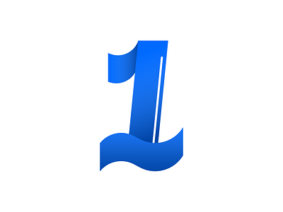 Number One clean design flat graphic design illustration logo minimal number 1 typography vector