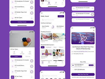 Hobbies learning app - Case study android app app design community courses design elearning hobbies ios mobile app posts premium ui ui deisgn videos