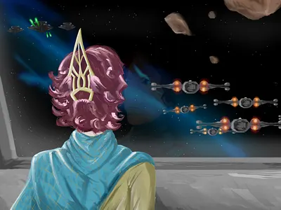 Holdo concept art digital fantasy illustration space star wars