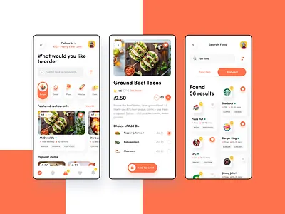 Food App UI app branding delivery design dribble food icon logo order type ui uiux ux vector web