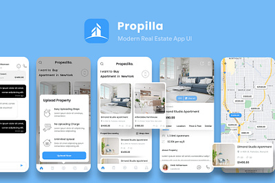 Real Estate App UI Kit | Property Buying Selling App UI kit app design app for realestate app ui app ui ki app ui kit application buy home design real estate app realestate app ui kit ui ui design