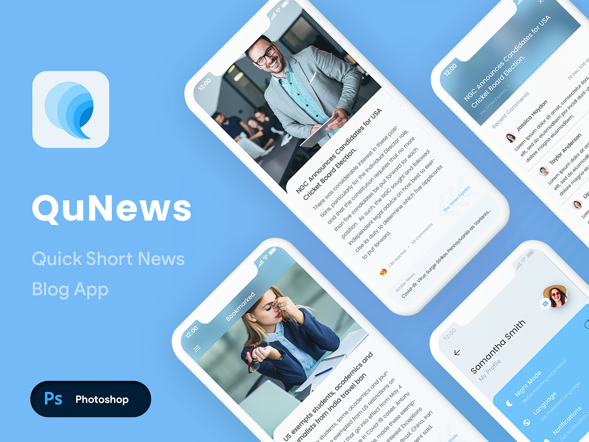 News App UI designs, themes, templates and downloadable graphic ...