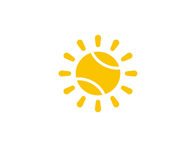 Logotype tennis sun summer icon app ball branding design icon illustration logo logotype sport summer tennis vector web