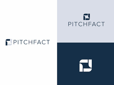 Pitchfact Brand angel brand branding clean corporate fact guide illustration investing investors logo network pitch shark tank start startup up