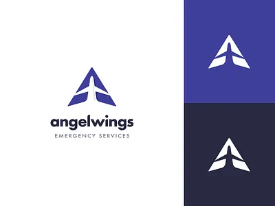 AngelWings : Emergency Services Logo brand branding clean concept flat illustration logo logodesign logos minimal vector