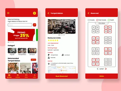 Restaurant Reservation App mobile app reservation restaurant ui ux