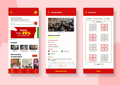 Restaurant Reservation App mobile app reservation restaurant ui ux