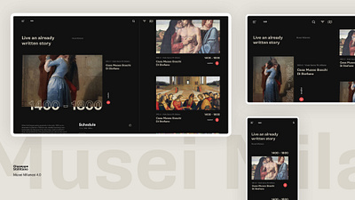 Concept - Musei Milanesi app experience experiment homepage interaction museum ui ux uidesign