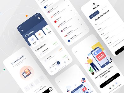 Money management App I Ofspace branding finance finances financial app fintech fintech branding illustration ios app mobile mobile app mobile app design mobile design mobile ui money money app money management ofspace online banking