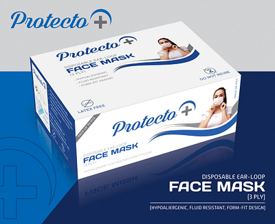 Face Mask Box Packaging Design adobe brandingdesign creativedesign digitaldesign graphicart graphicdesign graphicdesigncentral logotype uiux uxdesign