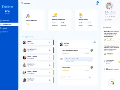 Patient Monitoring App-Admin dailyui dashboard dashboard design dashboard template dashboard ui design dribbble graphicdesign ui ui design ui designs uidesign uiux ux webdesign