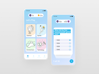 Quiz App UI app design appdesigner design designer figma quiz uidesign uiux ux uxdesign