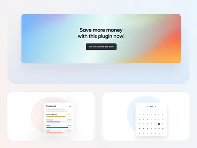 Widget Extension behance chrome component creative daily dailyui design digital expense extension gradient gradients linear manage project ui ui design uidesign user interface ux