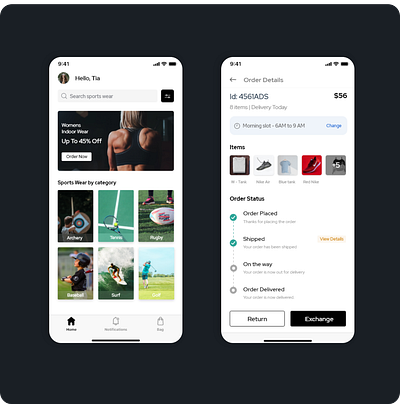 Order Gym Wear Online adobe xd android app design gym wear ios minimal mobile online order ui ux