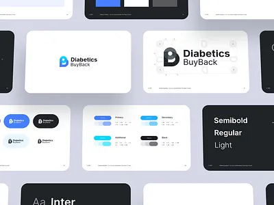 Diabetics BuyBack - Branding brand brand design brand guideline brand identity branding card circle clean color guide design geometry guidebook logo logo design logogram logogrid minimalist presentation rebranding simple