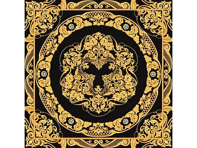 Zlatoust engraving design illustration jewellery scarf