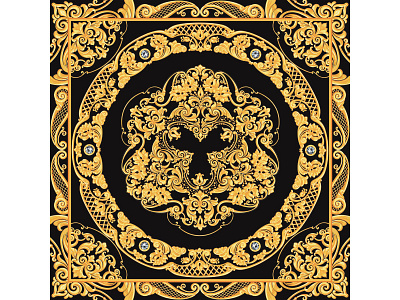 Zlatoust engraving design illustration jewellery scarf