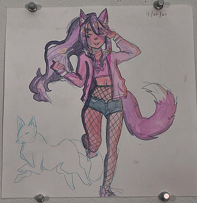 Fox Girl design illustration