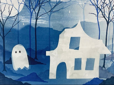 Ghost House design illustration
